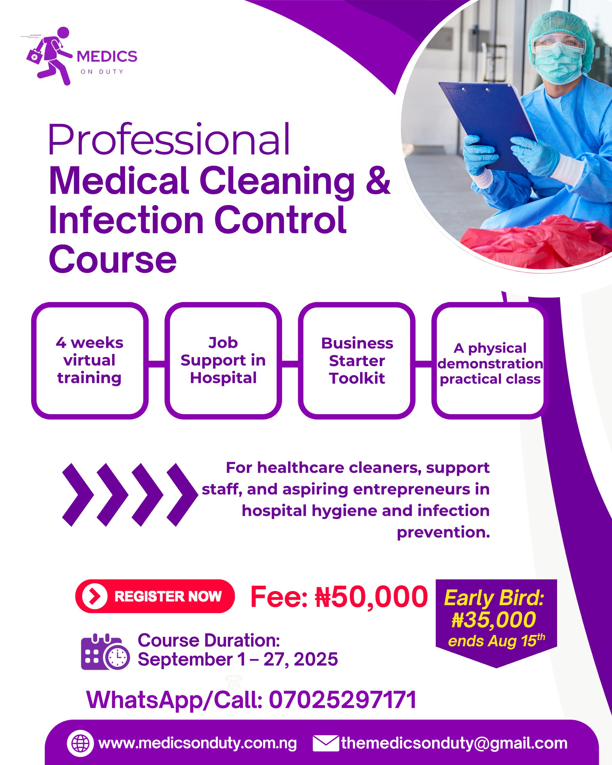 Professional Medical Cleaning & Infection Control Training