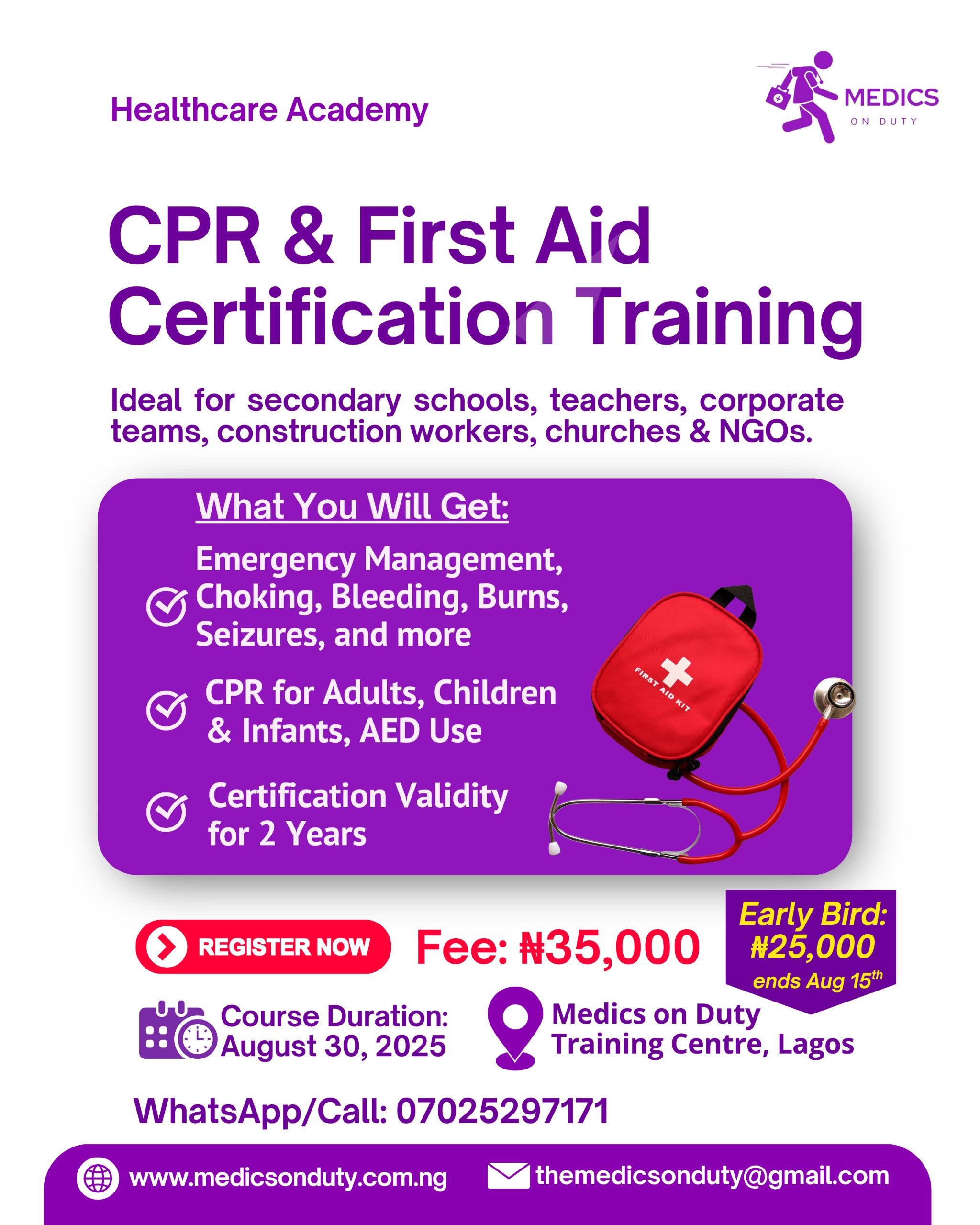 CPR & First Aid Certification Training